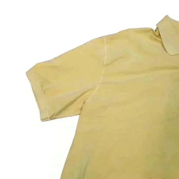Woolrich Men's Mustard Gold Yellow Cotton Short Sleeve Polo Shirt - Picture 5 of 12